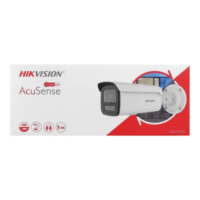 IP-видеокамера 4 Мп Hikvision DS-2CD2T43G2-4LI (6 мм) AcuSense с двойной подсветкой для системы видеонаблюдения